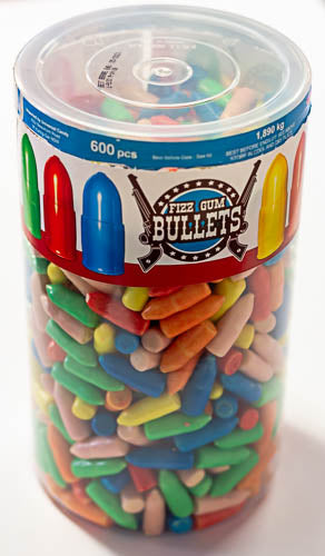 Fizzy Gum Bullets Tub - Sunshine Confectionery