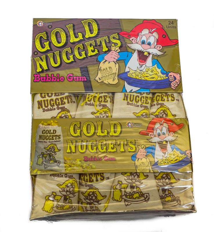 Gold Nuggets Bubblegum box - Sunshine Confectionery