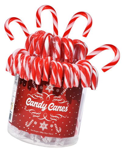 CHRISTMAS CANDY CANES 15g x 72pcs - Sunshine Confectionery