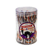Load image into Gallery viewer, Halloween Orange, Black n White Swirl Lollipops - Sunshine Confectionery

