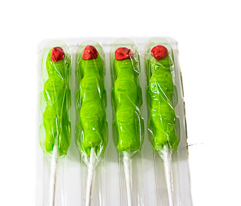 Lollipops - Zombie Finger Pops Sour Apple - Halloween - Sunshine Confectionery