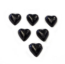 Load image into Gallery viewer, Hearts - Milk Chocolate Hearts in Black Foil - Sunshine Confectionery
