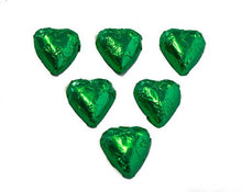Load image into Gallery viewer, Hearts - Milk Chocolate Hearts in Green Foil 1kg - Sunshine Confectionery
