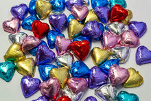 Load image into Gallery viewer, Hearts - Milk Chocolate Hearts in Mixed Foils 10 hearts - Sunshine Confectionery
