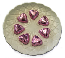 Load image into Gallery viewer, Hearts - Chocolate Hearts in Light Pink Foil (5kg bulk) - Sunshine Confectionery
