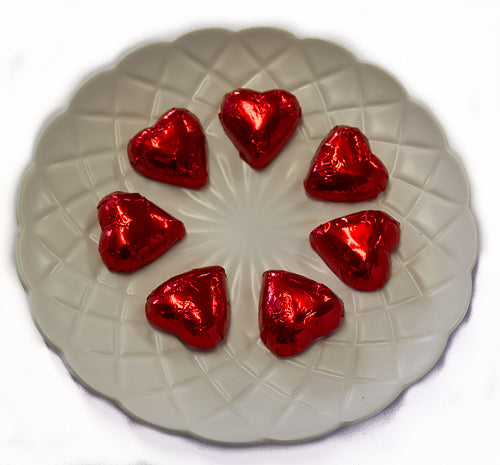 Hearts - Milk Chocolate Hearts in Red Foil 350g - Sunshine Confectionery