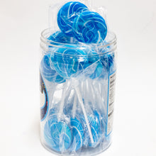 Load image into Gallery viewer, Lollipops - Blue n White Mini Swirly Lollipop 24pc - Sunshine Confectionery
