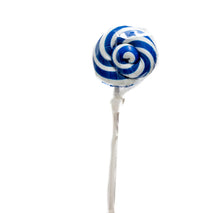 Load image into Gallery viewer, Lollipop Flat Handmade - Blue Swirl - Sunshine Confectionery
