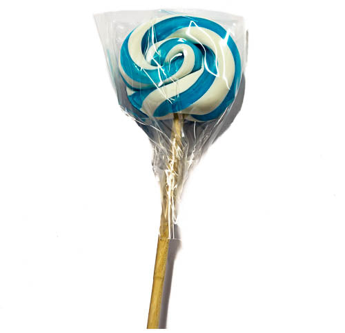 Lollipop Flat Handmade - Blue Swirl - Sunshine Confectionery