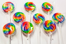 Load image into Gallery viewer, Lollipops - Rainbow Mini Swirl Lollipop 8pc - Sunshine Confectionery
