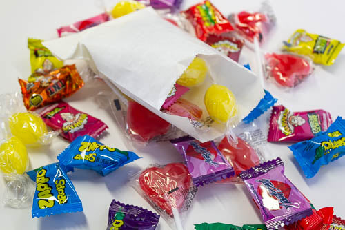 Lolly Bags White Paper - Sunshine Confectionery