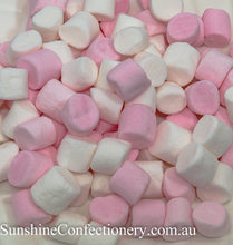 Load image into Gallery viewer, Pink &amp; White Mini Marshmallow 200g - Sunshine Confectionery
