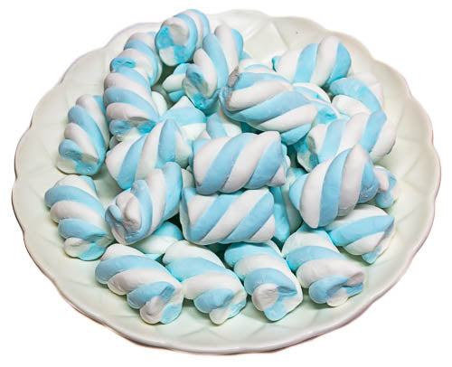 Blue Marshmallow Twists 300g - Sunshine Confectionery