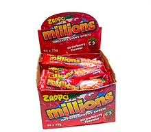 Load image into Gallery viewer, Zappo Millions Strawberry Box - Sunshine Confectionery
