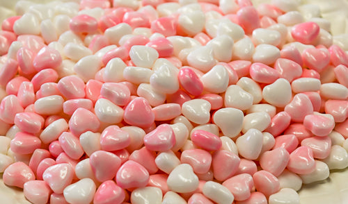 Pink and White Hearts Candies 1kg - Sunshine Confectionery