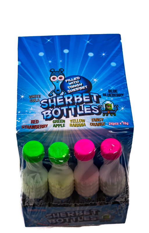 Sherbet Bottles box of 24 - Sunshine Confectionery