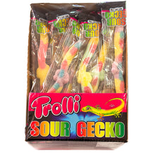 Load image into Gallery viewer, Sour Gecko Trolli Box 40pcs - Sunshine Confectionery
