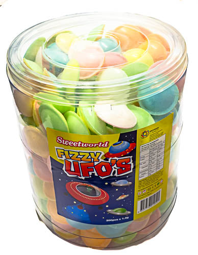Fizzy UFO's - Flying Saucers tub - Sunshine Confectionery