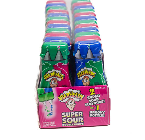 Warheads Double Drops 24 bottles - Sunshine Confectionery