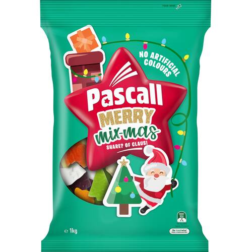 Pascall Merry Mix-Mas 1kg Christmas Mixture - Sunshine Confectionery