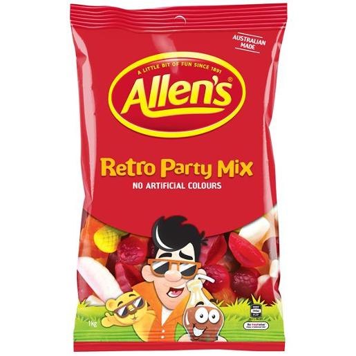 Allen's Retro Party Mix 1kg - Sunshine Confectionery