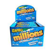 Zappo Millions Blueberry Box - Sunshine Confectionery